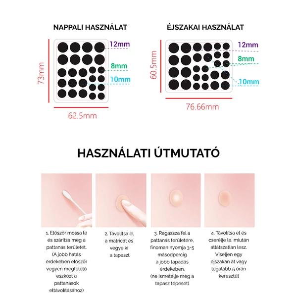 LANBENA Átlátszó Pattanás Eltávolító Tapasz