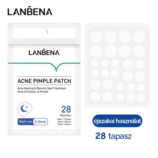 LANBENA Átlátszó Pattanás Eltávolító Tapasz, Éjszakai Változat