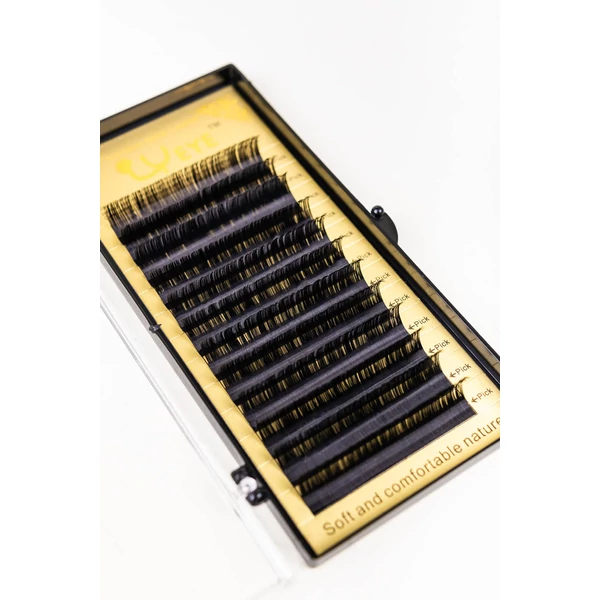 PREMIUM MINK Szálas 12 Soros Műszempilla Lap, 15 mm, D ív