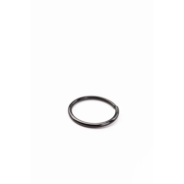 A & ONE Fekete Rozsdamentes Acél Karika Orr Piercing - 8 mm
