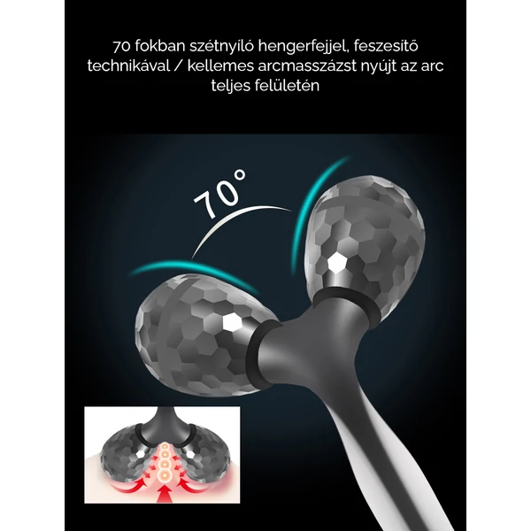 A & ONE Fekete Görgős Szem És Arcmasszírozó