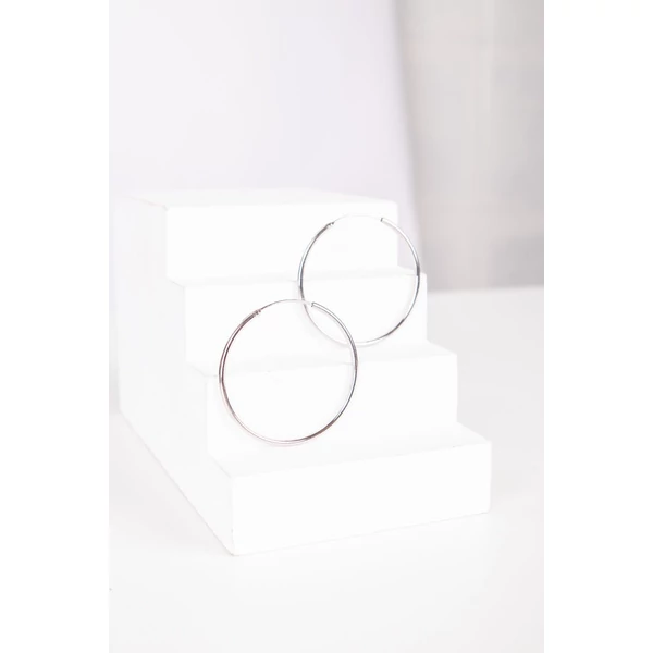 A & ONE S925 Ezüstből Készült Karika Fülbevaló - 4 cm