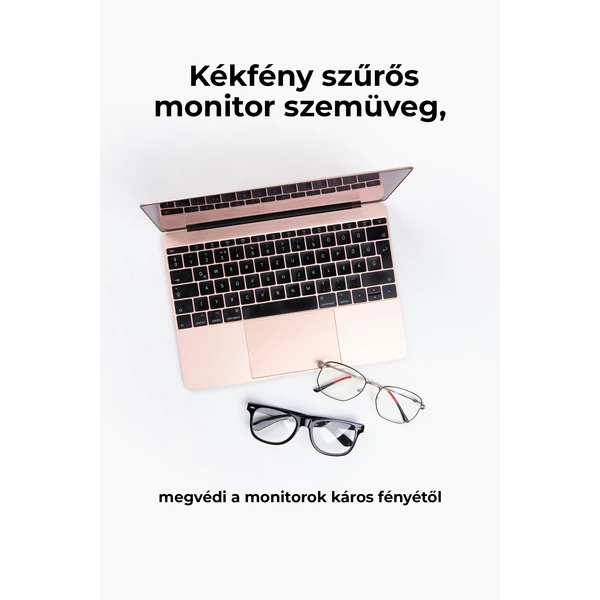 A & ONE Fekete Keretes Letisztult Átlátszó Lencsés Szemüveg