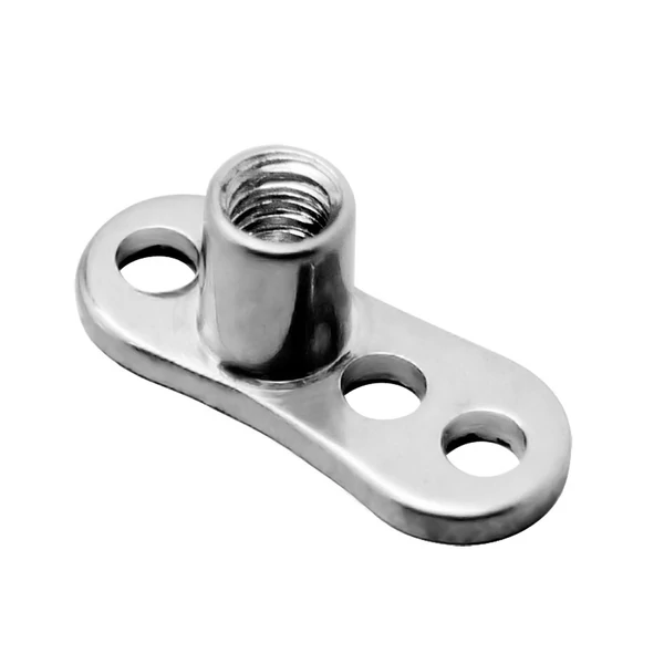 A & ONE Titánium 1,6 mm Microdermal Talp G23 Titánból, Két Lyukas Talp