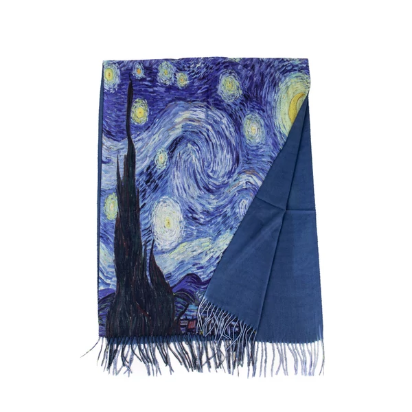 Kék Van Gogh Festmény Mintás Sál