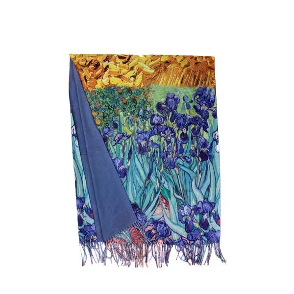 Kék-Zöld-Sárga Van Gogh Festmény Mintás Sál