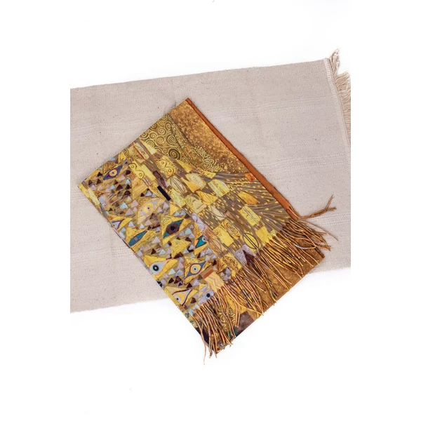 Sárga Gustav Klimt Festmény Mintás Sál