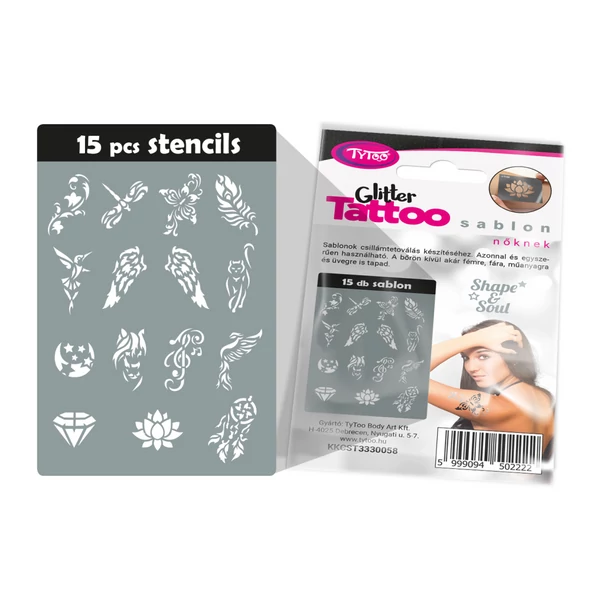 Tytoo Női Sablon Szett 15 Darabos
