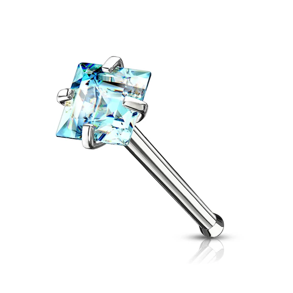 A & ONE Kék Színű Orvosi Acél Orr Piercing Szett Színes Kövekkel