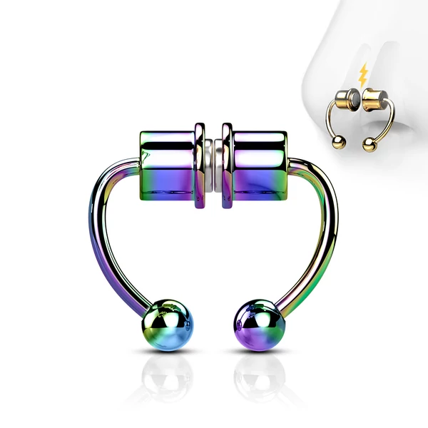 A & ONE Hologramos 316L Orvosi Acél Mágneses Ál Septum Piercing