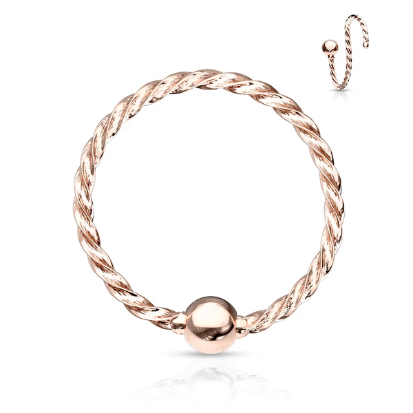 A & ONE Rosegold 316L Orvosi Acél Golyózáras Orr/Fül Piercing