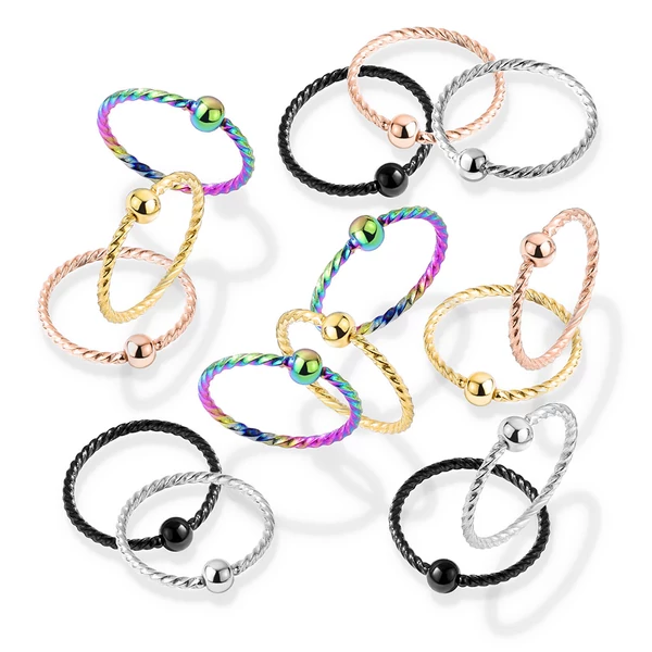 A & ONE Rosegold 316L Orvosi Acél Golyózáras Orr/Fül Piercing