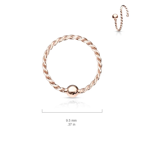 A & ONE Rosegold 316L Orvosi Acél Golyózáras Orr/Fül Piercing