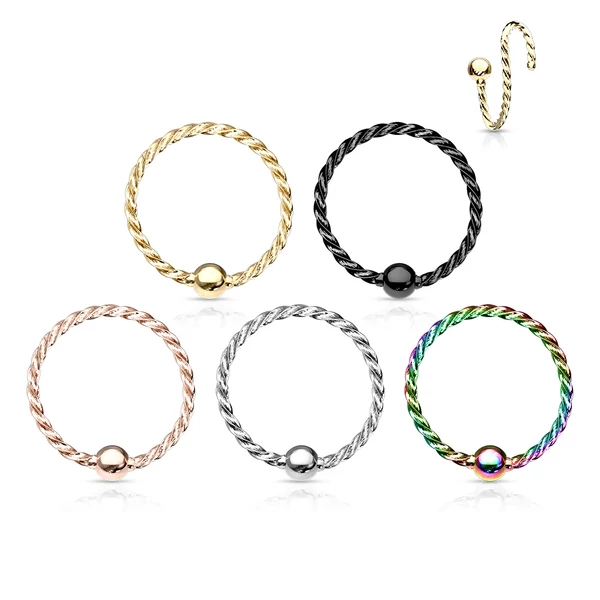 A & ONE Rosegold 316L Orvosi Acél Golyózáras Orr/Fül Piercing