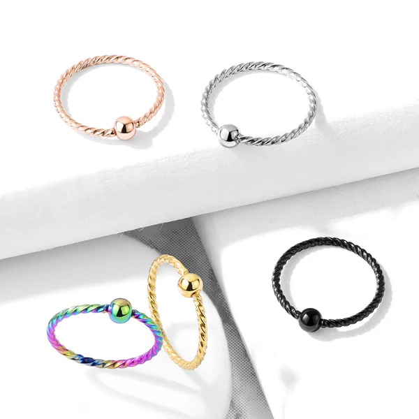 A & ONE Rosegold 316L Orvosi Acél Golyózáras Orr/Fül Piercing