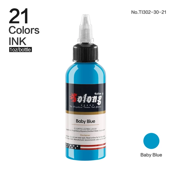 Baby Blue Világoskék Tetováló Gyakorló Festék - 30 ml