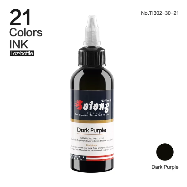 Dark Purple Sötétlila Tetováló Gyakorló Festék - 30 ml