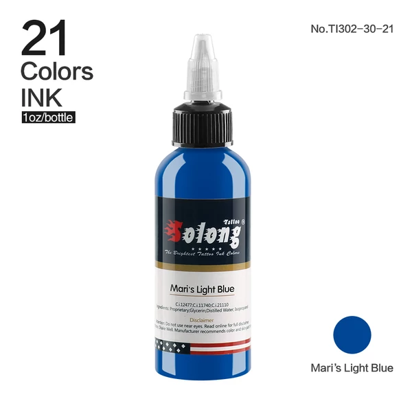 Mari's Light Blue Kék Tetováló Gyakorló Festék - 30 ml