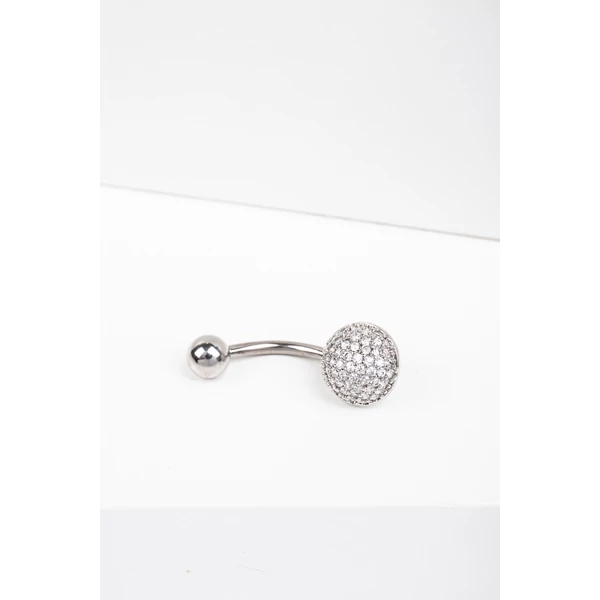 Ezüst Színű Rozsdamentes Acél Köldök Piercing