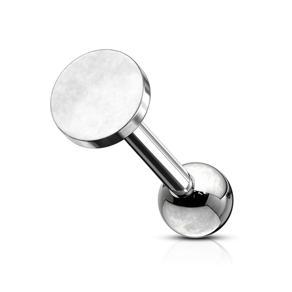 Ezüst Színű 316L Orvosi Acél Egyenesszárú Labret Piercing
