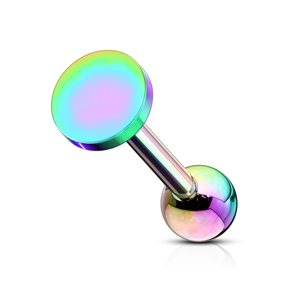 Hologramos 316L Orvosi Acél Egyenesszárú Labret Piercing