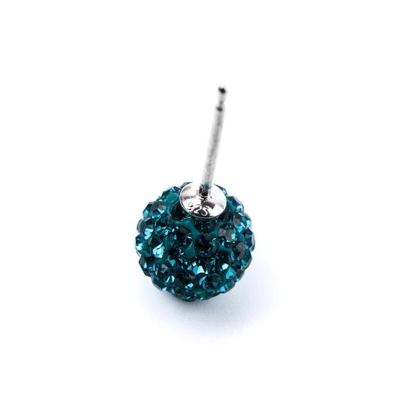 A & ONE S925 Ezüst Gömb Fülbevaló És Nyaklánc Szett Türkizkék Swarovski® Kövekkel