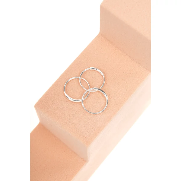 A & ONE Ezüst Színű S925 Ezüst Karika Orr/Fül Piercing