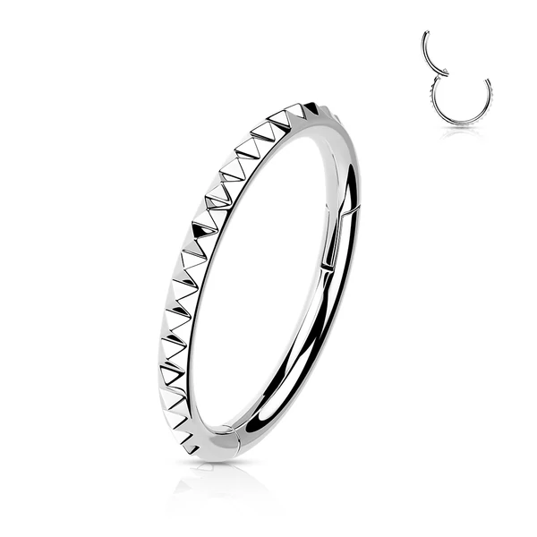 A & ONE Ezüst Színű Titánium Karika Orr/Fül Piercing