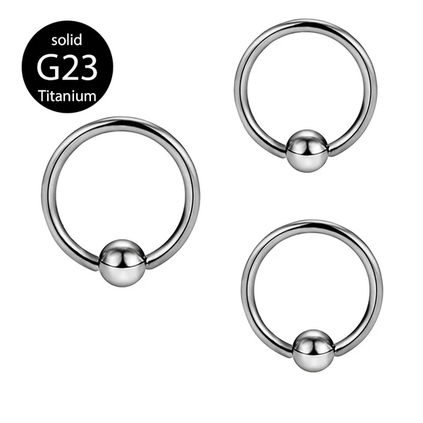 Ezüst Színű G23 Titánium Karika Orr Piercing 