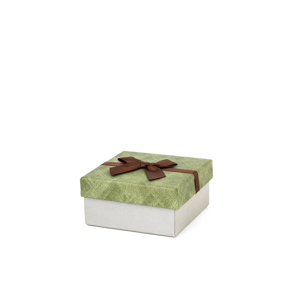 Zöld Színű Ajándék Díszdoboz Masnival, 11x 11x 5,5 cm