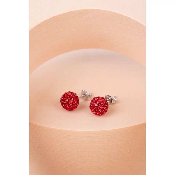 A & ONE S925 Ezüst Gömb Fülbevaló Fehér Swarovski® Kövekkel