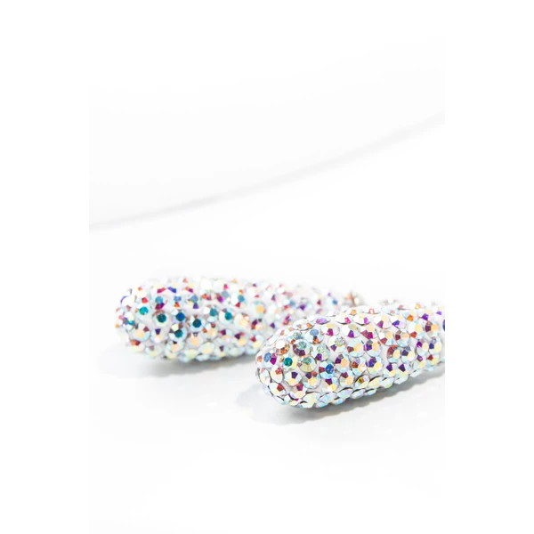 Swarovski® Kövekkel Díszített S925 Színesen Csillogó  Lógós Fülbevaló