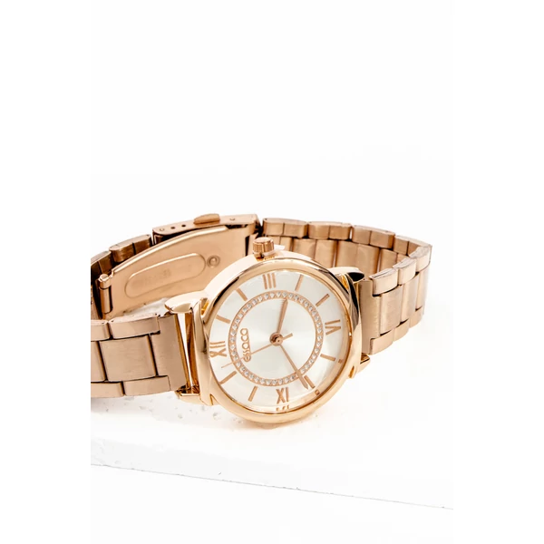 Rosegold Színű Női  Fémszíjas Karóra 