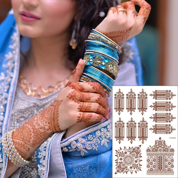 Henna Matrica Tetoválás Szett Keleti Motívumokkal