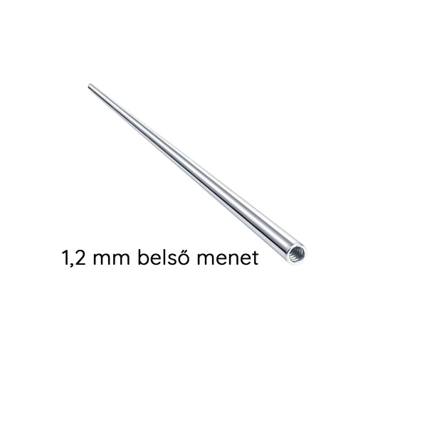 316L Orvosi Acél Belső Menetes Piercing Tű - 1,2 mm
