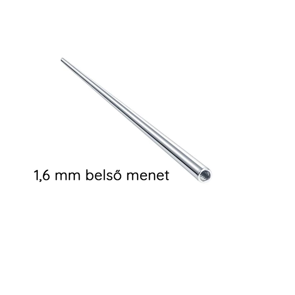 316L Orvosi Acél Belső Menetes Piercing Tű - 1,2 mm