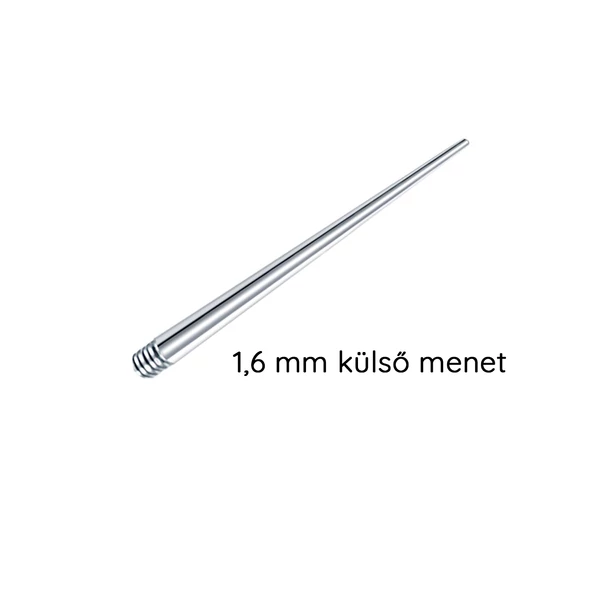 316L Orvosi Acél Külső Menetes Piercing Tű - 1,2 mm