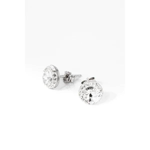 A & ONE S925 Ezüstből Fehér Swarovski Kövekkel Díszített Fülbevaló