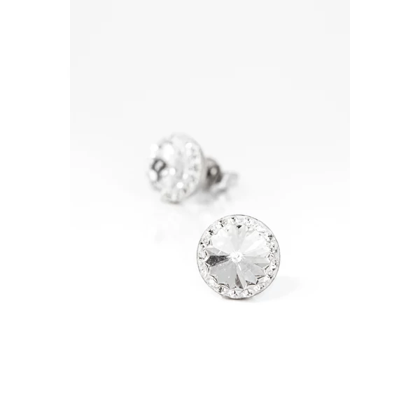 A & ONE S925 Ezüstből Fehér Swarovski Kövekkel Díszített Fülbevaló
