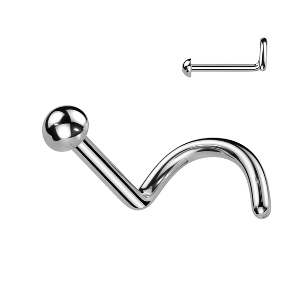 A & ONE Ezüst Színű Hajlított Titánium Orr piercing