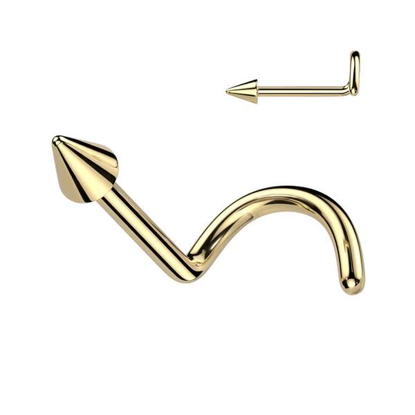 A & ONE Arany Színű Titánium Orr piercing