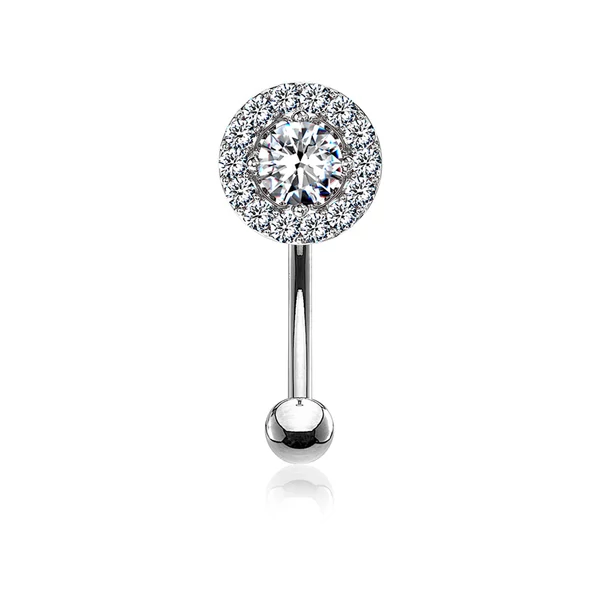 Ezüst Színű Kör Formájú Szemöldök Piercing