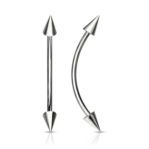 Ezüst Színű 316L Orvosi Acél Hegyes Szemöldök Piercing 16 mm