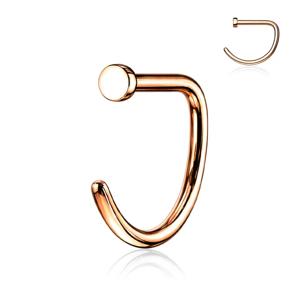 A & ONE Rózsaarany Színű Titánium Hajlított Orr piercing