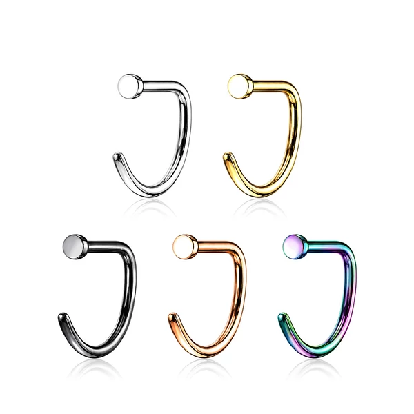 A & ONE Rózsaarany Színű Titánium Hajlított Orr piercing