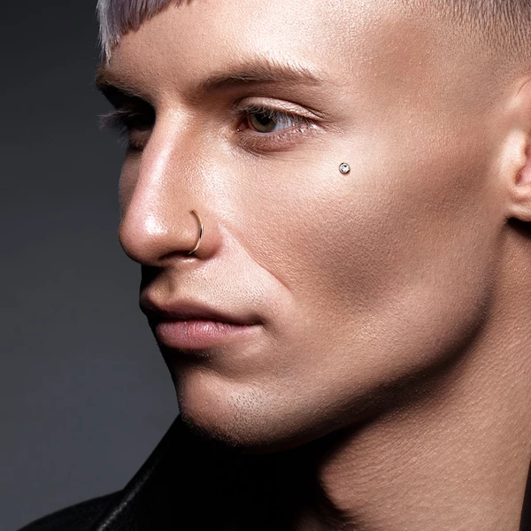 A & ONE Rózsaarany Színű Titánium Hajlított Orr piercing