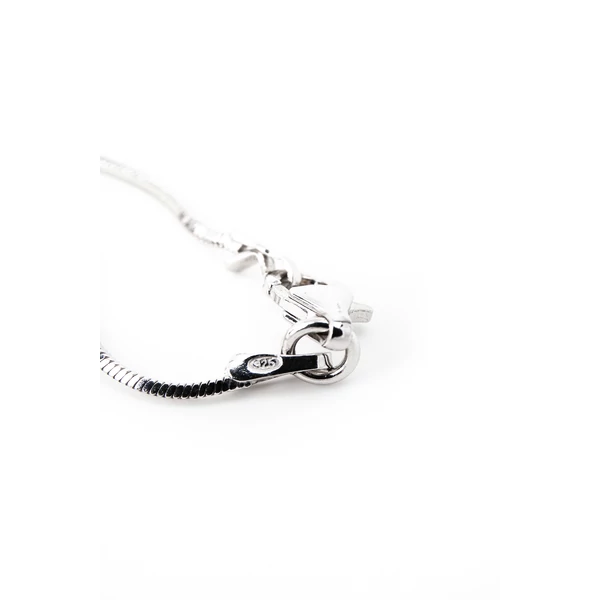 A & ONE S925 Ezüst Nyaklánc Négyzet Alakú Lila És Fehér Swarovski® Köves Medállal 