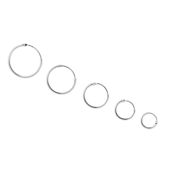 A & ONE Ezüst Színű S925 Ezüst Karika Fülbevaló - 12 mm