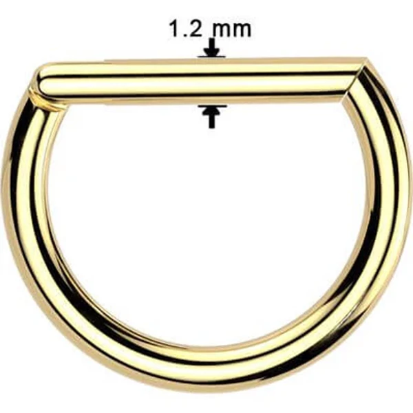 A & ONE Arany Színű Titánium Fül Piercing