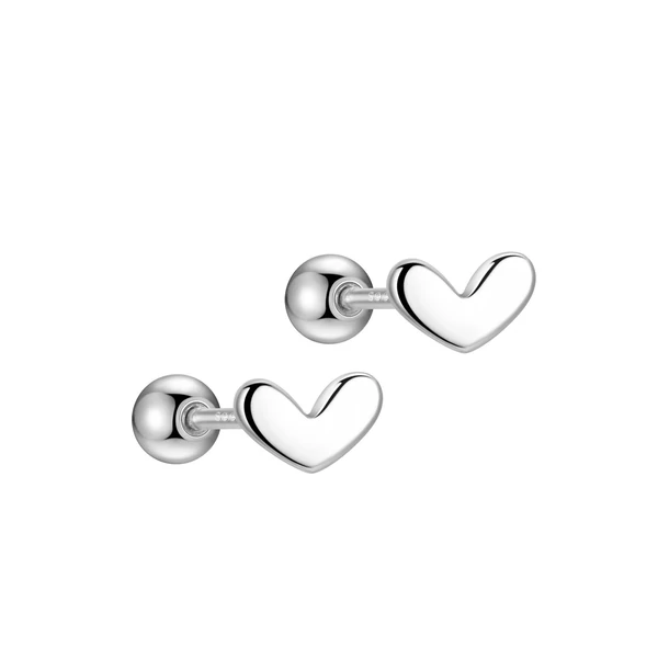 S999 Ezüst Szív Alakú Barbell Piercing